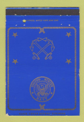 Matchbook Cover - US Navy postcard WEAR 40 Strike