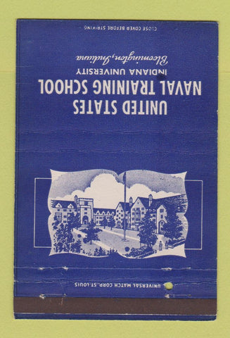 Matchbook Cover - US Naval Training Indiana University Bloomington IN 40 Strike