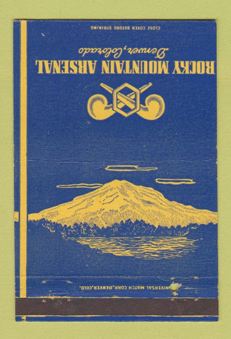 Matchbook Cover Rocky Mountain Arsenal Denver Colorado military MISCUT 40 Strike