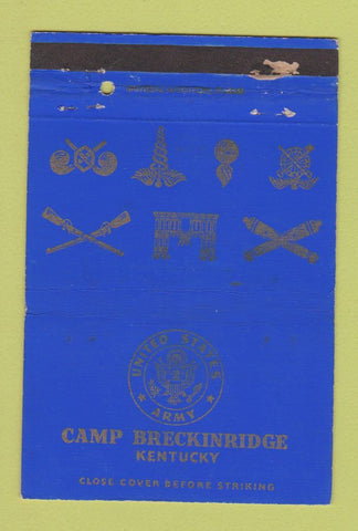 Matchbook Cover - Camp Breckinridge KY Military postcard WEAR 40 Strike