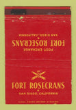 Matchbook Cover - Post Exchange Fort Rosecrans San Diego CA WEAR 40 Strike