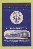 Matchbook Cover - US Navy Air Technical Training Chicago IL postcard 40 Strike