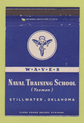 Matchbook Cover - Naval Training SChool Stillwater OK postcard 40 Strike