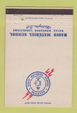 Matchbook Cover - Radio Materiel School Washington DC Navy CREASES 40 Strike