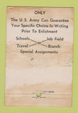 Matchbook Cover - US Army Recruiting William Long Dayton OH WEAR 40 Strike