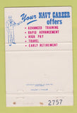 Matchbook Cover - Navy Career Appraisal Team 40 Strike