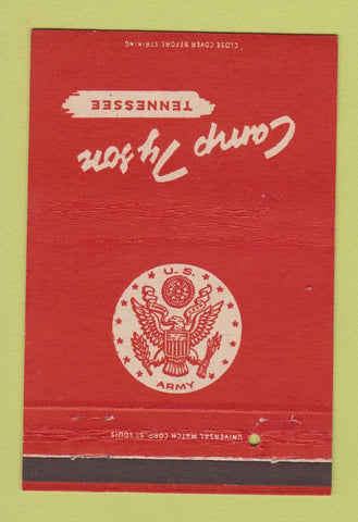 Matchbook Cover - Camp Tyson TN Army postcard 40 Strike