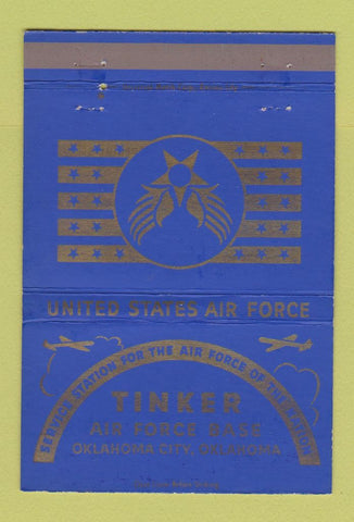 Matchbook Cover - Tinker Air Force Base Oklahoma City OK PX 40 Strike