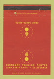 Matchbook Cover Ordnance Training Center Camp Santa Anita CA postcard 40 Strike