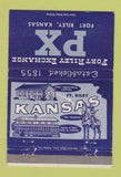 Matchbook Cover - Fort Riley Exchange PX KS 40 Strike