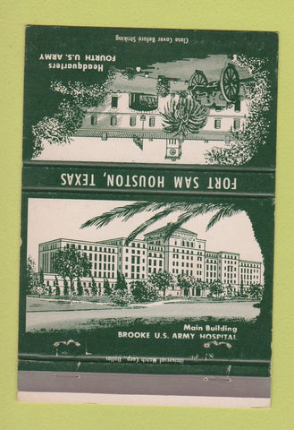 Matchbook Cover - Fort Sam Houston TX 40 Strike