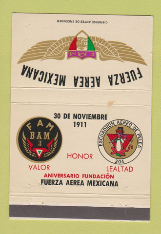Matchbook Cover - Fuerza Aerea Mexicana Mexico 40 Strike