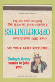 Matchbook Cover - Military Army Recruiting Uncle Sam 40 Strike