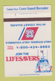 Matchbook Cover - US Coast Guard Recruiting 40 Strike