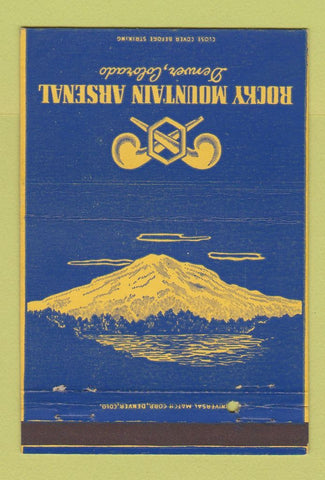 Matchbook Cover - Rocky Mountain Arsenal Denver Colorado military  40 Strike