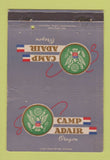 Matchbook Cover - Camp Adair OR Army 40 Strike