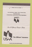 Matchbook Cover - USAA Auto Association Military San Antonio TX 40 Strike