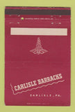 Matchbook Cover - Carlisle Barracks PA military postcard 40 Strike