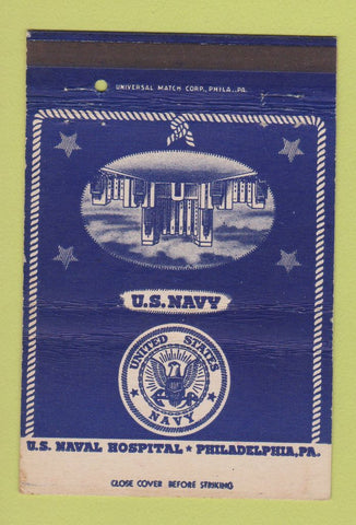 Matchbook Cover - US Naval Hospital Philadelphia PA WEAR 40 Strike