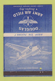 Matchbook Cover - Douglas Army Air Field AZ WWII WORN postcard 40 Strike