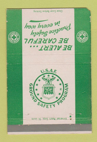 Matchbook Cover - US Air Force Ground Safety Program postcard WEAR 40 Strike