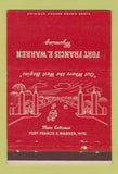 Matchbook Cover - Fort Francis Warren WY postcard  40 Strike