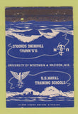 Matchbook Cover - US Naval Training Schools Madison WI PRINTING ERROR 40 Strike