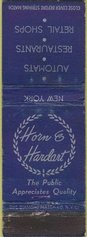 Matchbook Cover - Horn Hardart Automats New York City WORN