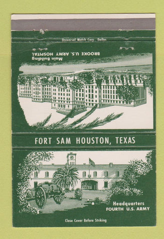 Matchbook Cover - Fort Sam Houston TX 40 Strike