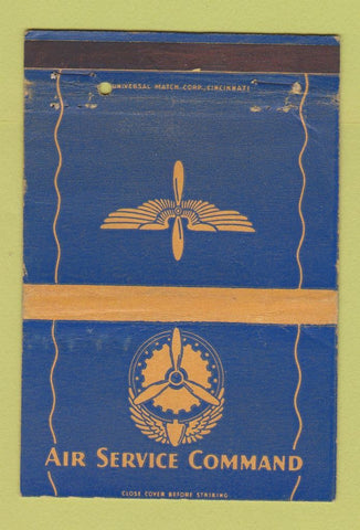 Matchbook Cover - Air Service Command military postcard WEAR 40 Strike