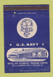 Matchbook Cover - US Navy Technical Training Chicago IL postcard 40 Strike