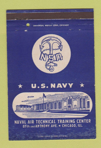 Matchbook Cover - US Navy Technical Training Chicago IL postcard 40 Strike