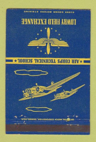 Matchbook Cover - Lowry Field Exchange Air Corps Colorado 40 Strike