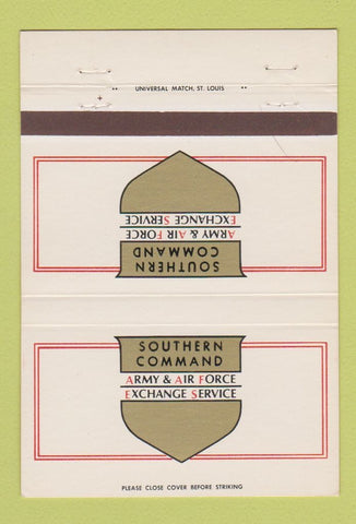 Matchbook Cover - Southern Command Army Air Force Exchange Service 40 Strike