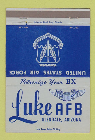 Matchbook Cover - Luke Air Force Base Glendale AZ BX 40 Strike