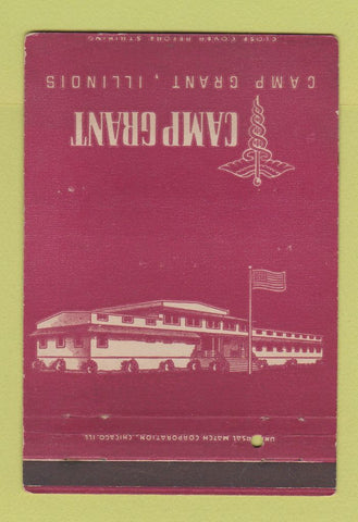 Matchbook Cover - Camp Grant IL postcard 40 Strike