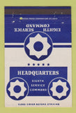 Matchbook Cover - Eighth Service Command HQ postcard 40 Strike