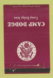 Matchbook Cover - Camp Dodge IA US Army postcard 40 Strike