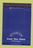 Matchbook Cover - Officers' Club Camp Van Dorn MS postcard 40 Strike