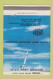 Matchbook Cover Sperry Utah Salt Lake City UT US Army Sergeant Missile 40 Strike