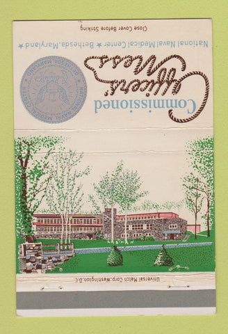 Matchbook Cover - Mess National Naval Medical Center Bethesda MD 40 Strike