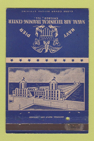 Matchbook Cover - Navy Pier Technical Air Training Chicago IL WEAR 40 Strike
