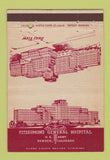 Matchbook Cover - Fitzsimons Army Hospital Denver Colorado WORN BACK 40 Strike