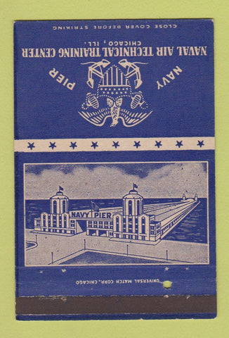 Matchbook Cover - Navy Pier Technical Air Training Chicago IL postcard 40 Strike