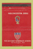 Matchbook Cover - Fort Washington Adjutant General's School MD WEAR 40 Strike