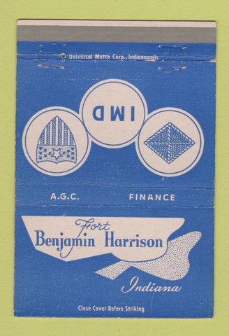 Matchbook Cover - Fort Benjamin Harrison IN postcard 40 Strike