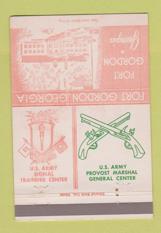Matchbook Cover - Fort Gordon GA Army Provost Marshal  40 Strike