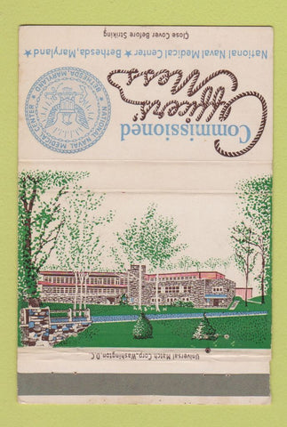 Matchbook Cover - Mess National Naval Medical Center Bethesda MD 40 Strike