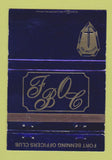 Matchbook Cover - Fort Benning Officers Club GA 40 Strike