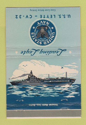 Matchbook Cover - USS Leyte CV 32 Navy 40 Strike
